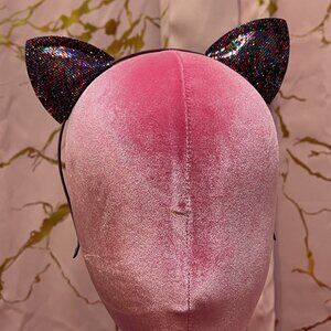 NEW Multicolor Glitter Cat Ears Headband